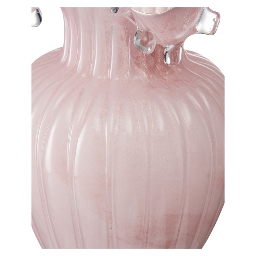 Ваза стеклянная Rasteli Роялти 18,5 см, h30,5 см, розовая матовая