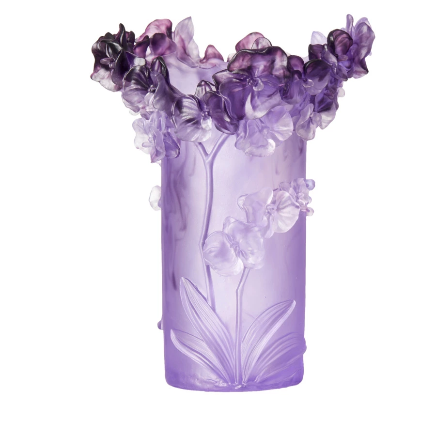 Ваза настольная Decor de Table Pate de Verre Cristal Орхидея 30 см, хрустальное тесто