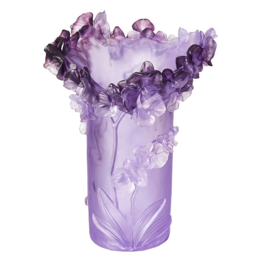 Ваза настольная Decor de Table Pate de Verre Cristal Орхидея 30 см, хрустальное тесто