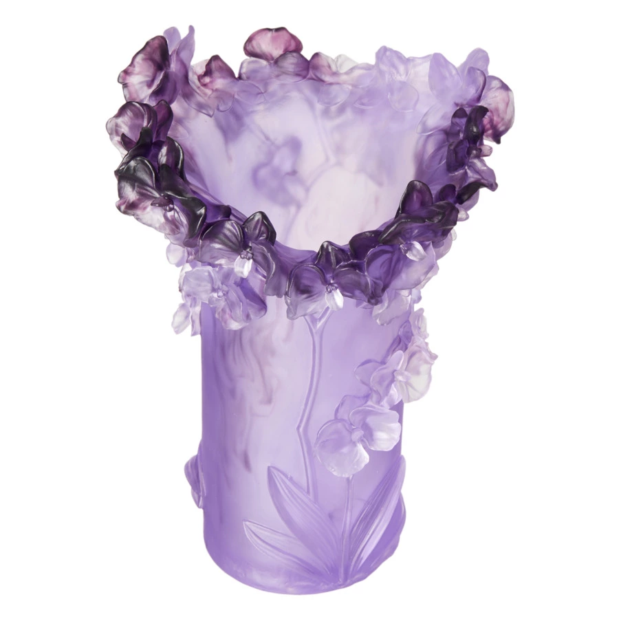 Ваза настольная Decor de Table Pate de Verre Cristal Орхидея 30 см, хрустальное тесто