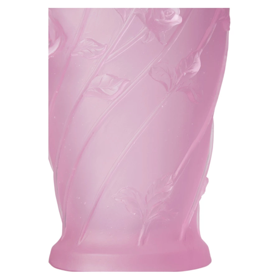 Ваза настольная Decor de Table Pate de Verre Cristal Роза 35 см, хрустальное тесто, розовая, п/к