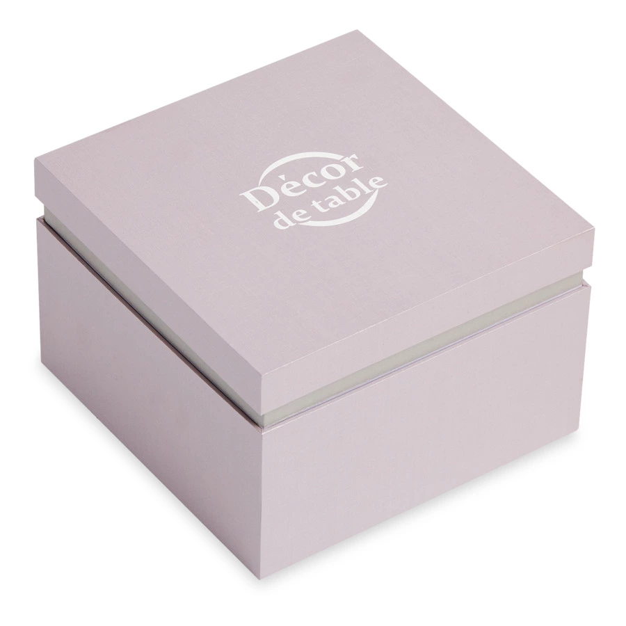 Конфетница с крышкой Decor de Table Pate de Verre Cristal Роза 17 см, хрустальное тесто, белая, п/к