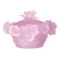 Конфетница с крышкой Decor de Table Pate de Verre Cristal Роза 17 см, хрустальное тесто