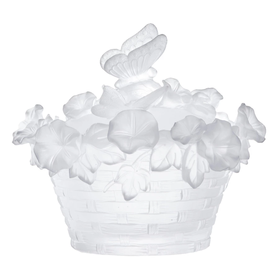 Конфетница Decor de Table Pate de Verre Cristal Бабочка 17 см, хрустальное тесто, белая, п/к