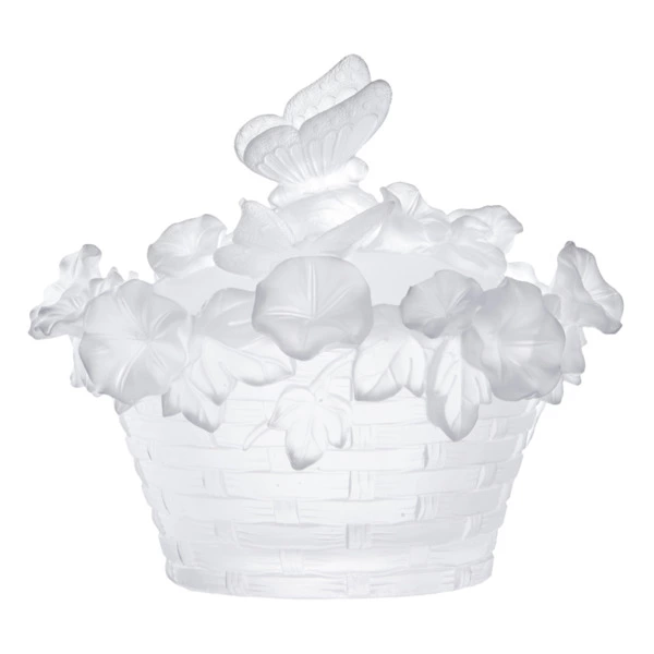 Конфетница Decor de Table Pate de Verre Cristal Бабочка 17 см, хрустальное тесто, белая, п/к