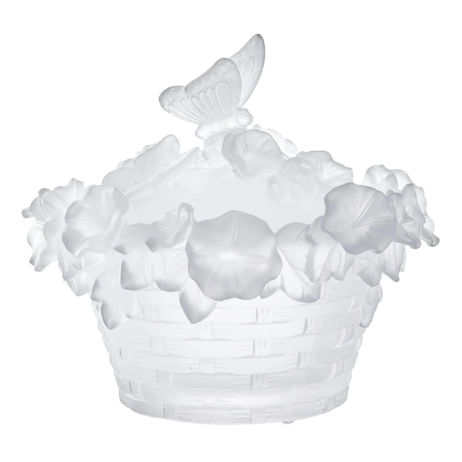 Конфетница Decor de Table Pate de Verre Cristal Бабочка 17 см, хрустальное тесто, белая, п/к