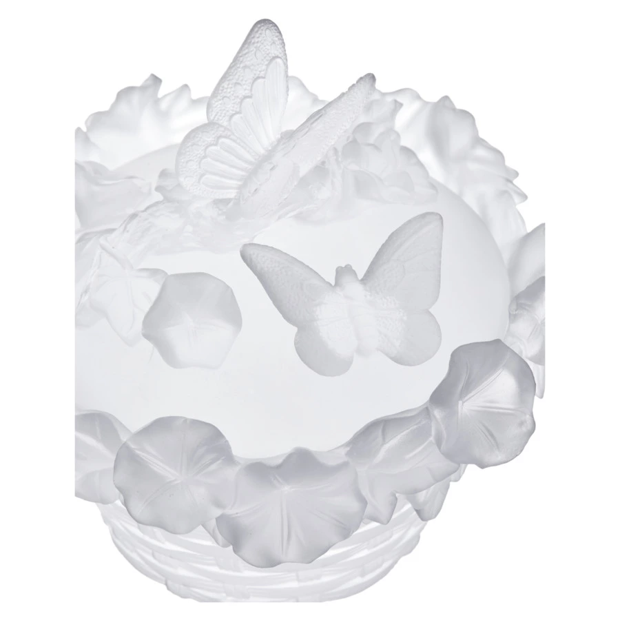 Конфетница Decor de Table Pate de Verre Cristal Бабочка 17 см, хрустальное тесто, белая, п/к