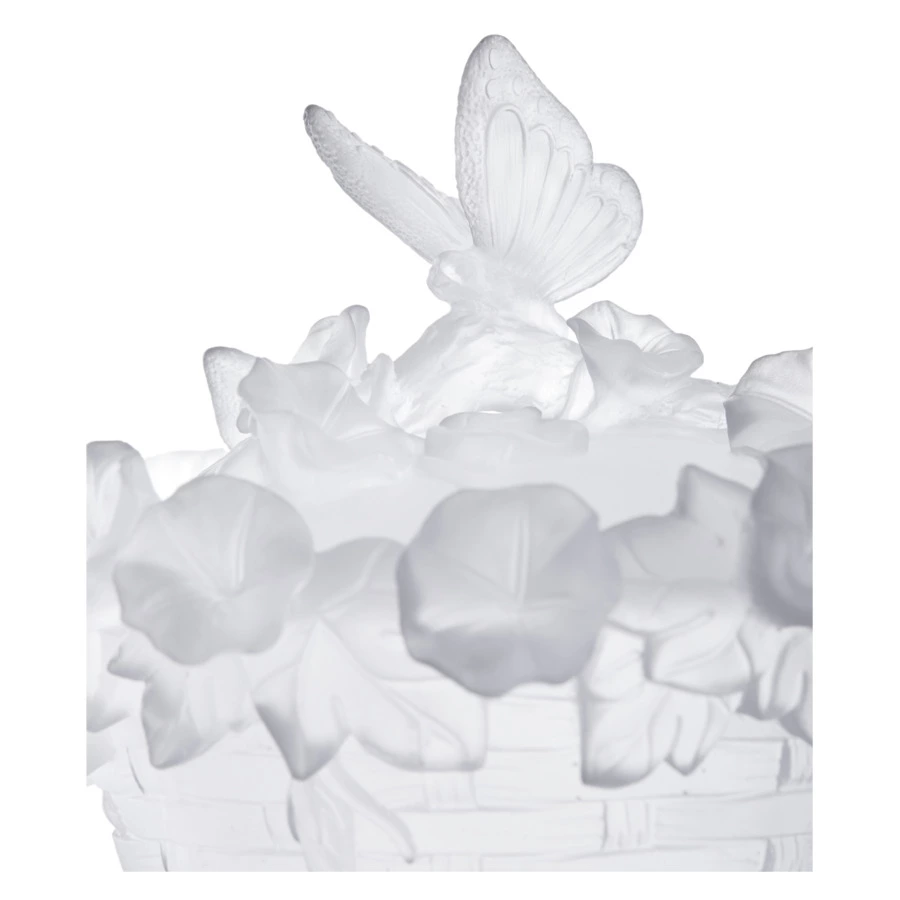 Конфетница Decor de Table Pate de Verre Cristal Бабочка 17 см, хрустальное тесто, белая, п/к
