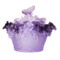 Конфетница Decor de Table Pate de Verre Cristal Бабочка 17 см, хрустальное тесто, фиолетовая, п/к