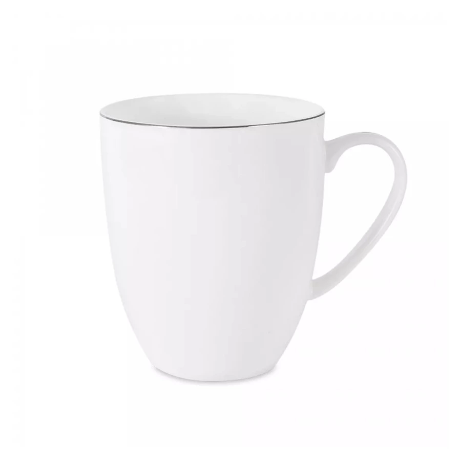 Кружка для чая и кофе Anna Lafarg Emily Арктика 400 мл, фарфор костяной, белая
