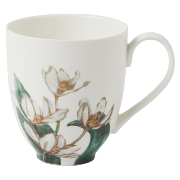 Кружка для чая и кофе Maxwell & Williams Орхидеи 350 мл, фарфор твердый, белая, п/к