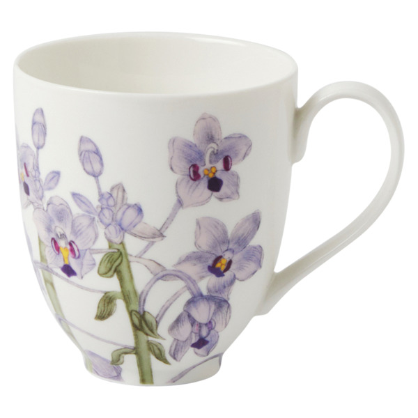 Кружка для чая и кофе Maxwell & Williams Орхидеи 350 мл, фарфор твердый, фиолетовая, п/к