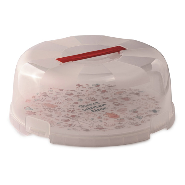 Контейнер для торта SNIPS 28 см, пластик, красная ручка