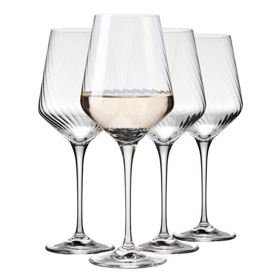 Набор бокалов для белого вина Krosno Авангард Люми 390 мл, стекло, 4 шт
