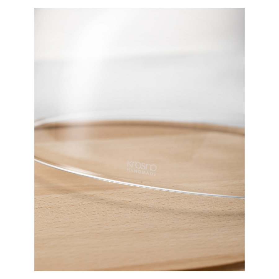 Доска сервировочная с крышкой Krosno Гламур 28,5 см, стекло, дерево