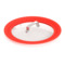Крышка для посуды с силиконовым кантом Valira Aire, стекло, силикон, красная