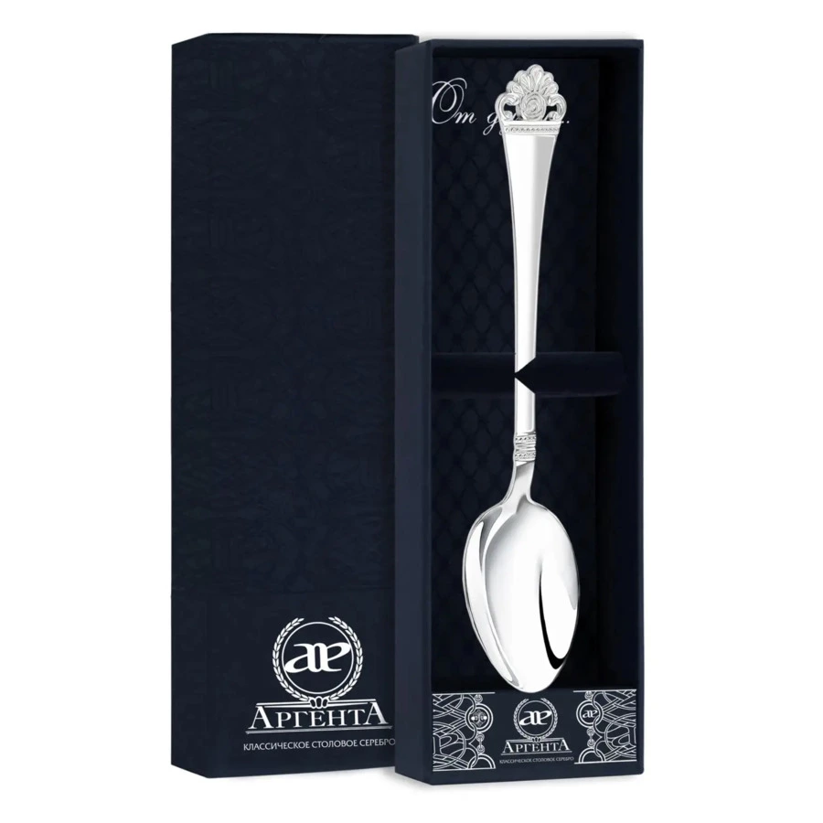 Ложка чайная в футляре АргентА Classic Афина 27,86 г, серебро 925