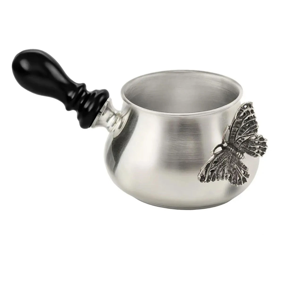 Набор для кофе с посеребрением и чернением Кольчугинский мельхиор Бабочки 4 предмета, медь, п/к