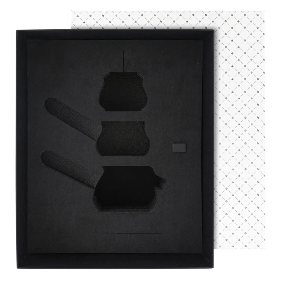 Набор для кофе с посеребрением и чернением Кольчугинский мельхиор Бабочки 4 предмета, медь, п/к