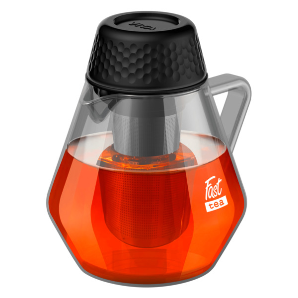 Чайник заварочный Vitax Fast tea 3в1, 800 мл, стекло боросиликатное, черный, п/к
