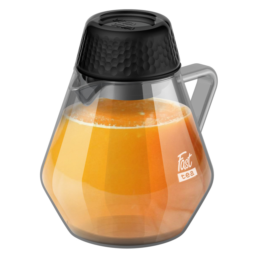 Чайник заварочный Vitax Fast tea 3в1, 800 мл, стекло боросиликатное, черный, п/к