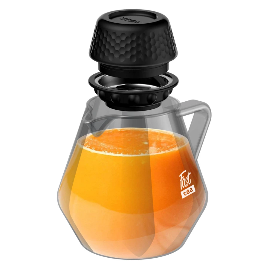 Чайник заварочный Vitax Fast tea 3в1, 800 мл, стекло боросиликатное, черный, п/к