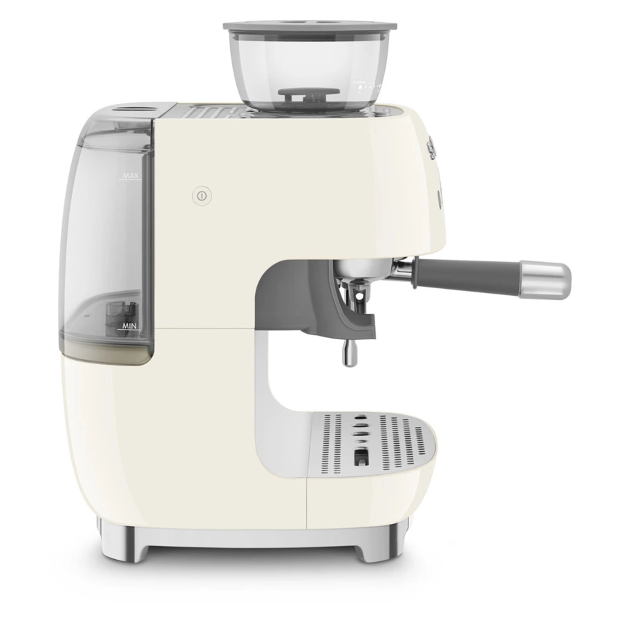 Кофемашина-эспрессо рожковая SMEG EGF03CREU, встроенная кофемолка, кремовый
