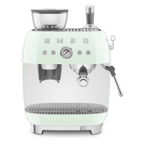Кофемашина-эспрессо рожковая SMEG EGF03PGEU, встроенная кофемолка, пастельный зеленый