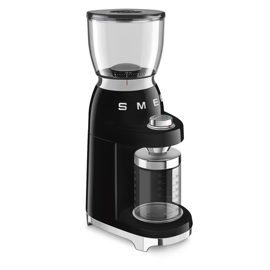 Кофемолка SMEG CGF11BLEU 150 ВТ, 30 степеней регулировки помола, черная
