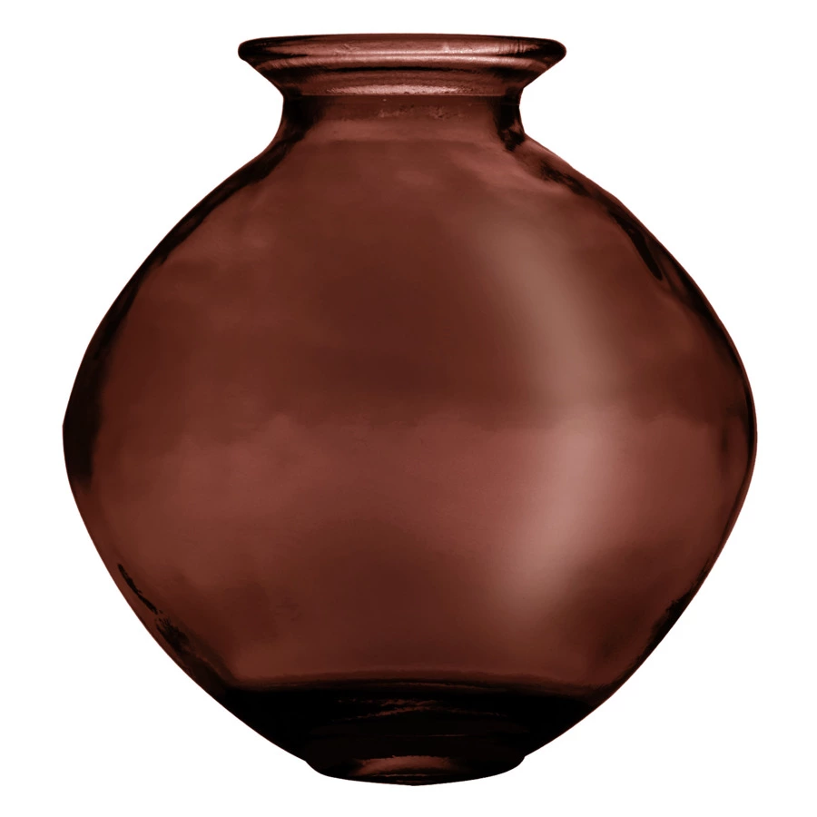 Ваза настольная San Miguel Neon 26 см, стекло, коричневая