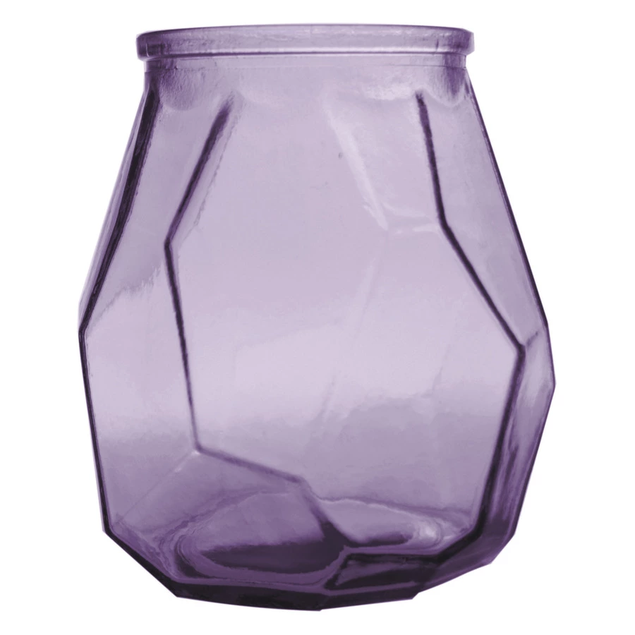Ваза настольная San Miguel Origami 19 см, стекло, сиреневая