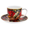 Чашка чайная с блюдцем Carmani Натюрморт с маками Х. Рейкерс 250 мл, фарфор костяной, п/к