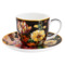 Чашка чайная с блюдцем Carmani Натюрморт с тюльпаном Х. Рейкерс 250 мл, фарфор костяной, п/к