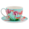 Чашка чайная с блюдцем Maxwell & Williams Тюльпаны 400 мл, фарфор твердый, п/к