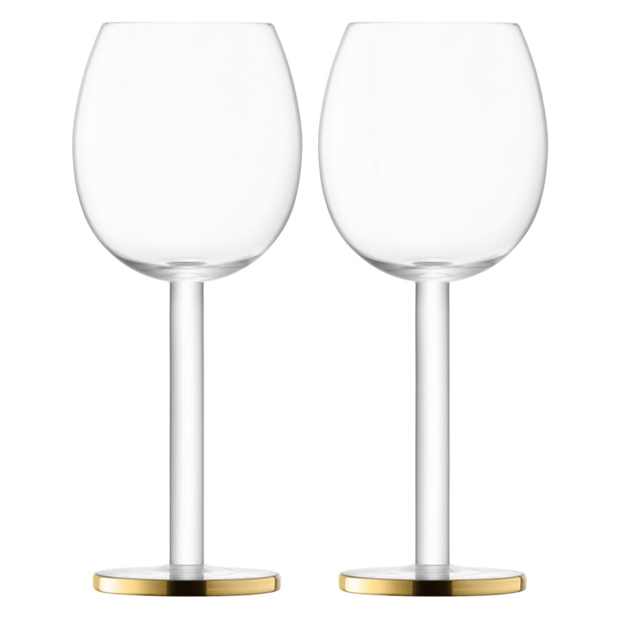 Набор бокалов для вина LSA International Luca 300 мл, 2 шт, стекло, золотой