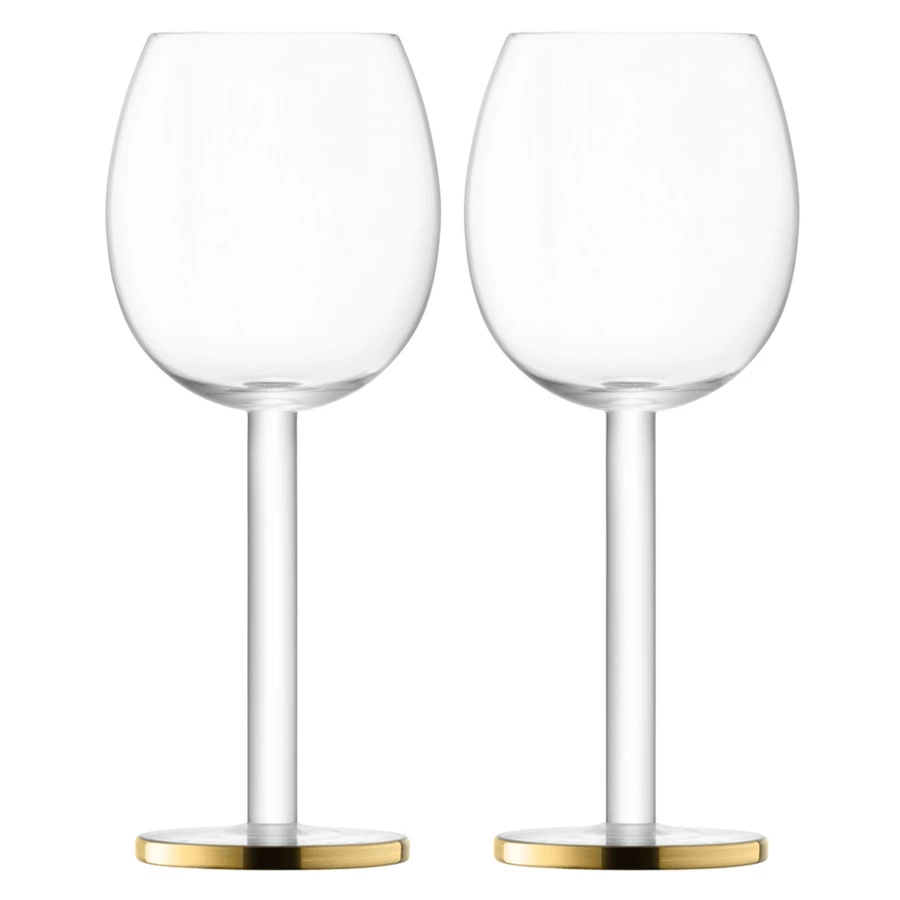 Набор бокалов для вина LSA International Luca 300 мл, 2 шт, стекло, золотой
