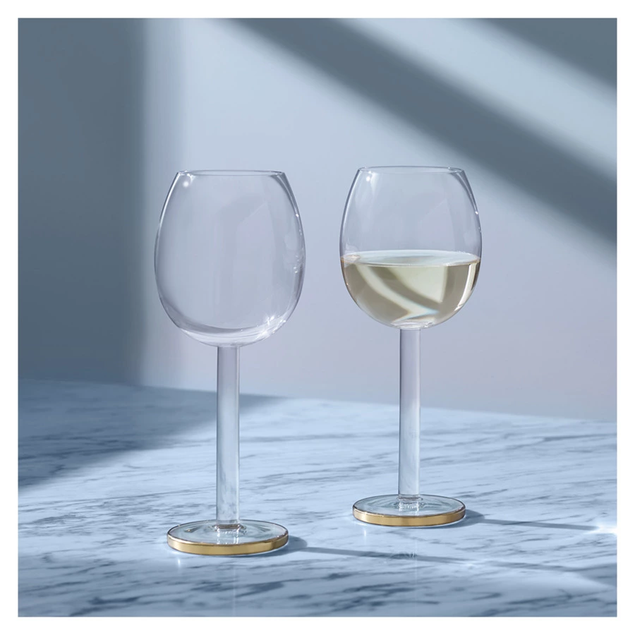 Набор бокалов для вина LSA International Luca 300 мл, 2 шт, стекло, золотой