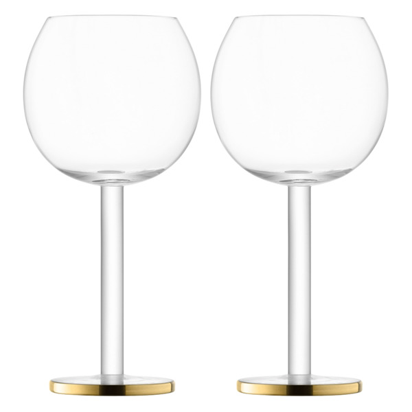 Набор бокалов для вина LSA International Luca 320 мл, 2 шт, стекло, золотой
