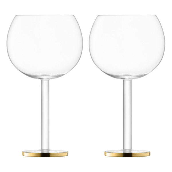 Набор бокалов для вина LSA International Luca 560 мл, 2 шт, стекло, золотой
