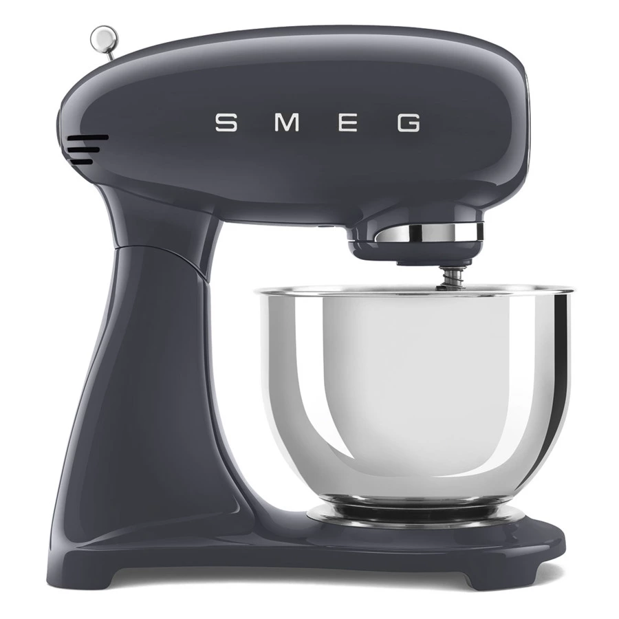 Миксер планетарный SMEG SMF03GREU, 800 Вт, чаша стальная 4,8л, 3 насадки, алюминий литой, серый-sale