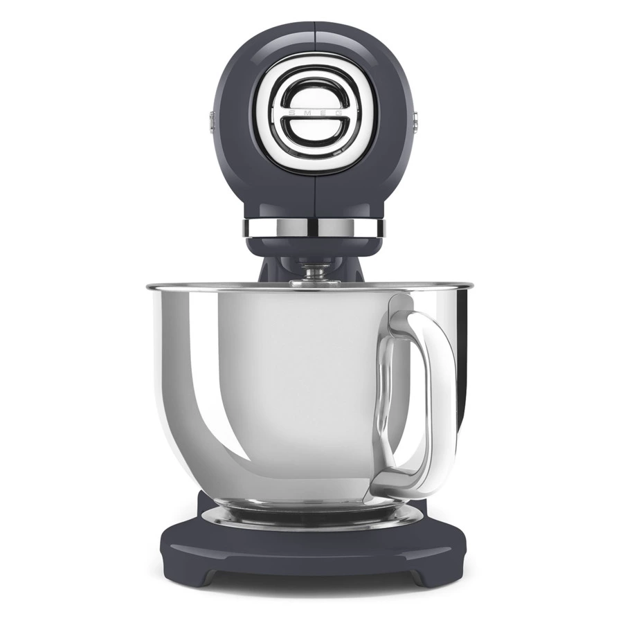 Миксер планетарный SMEG SMF03GREU, 800 Вт, чаша стальная 4,8л, 3 насадки, алюминий литой, серый-sale