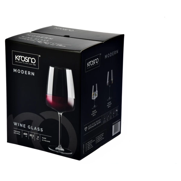 Бокал для красного вина Krosno Модерн 600 мл, стекло