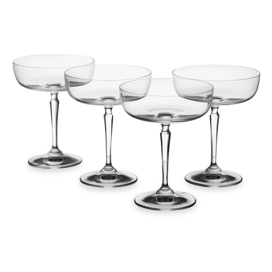 Набор креманок для шампанского Krosno Рим 230 мл, 4 шт, стекло, п/к