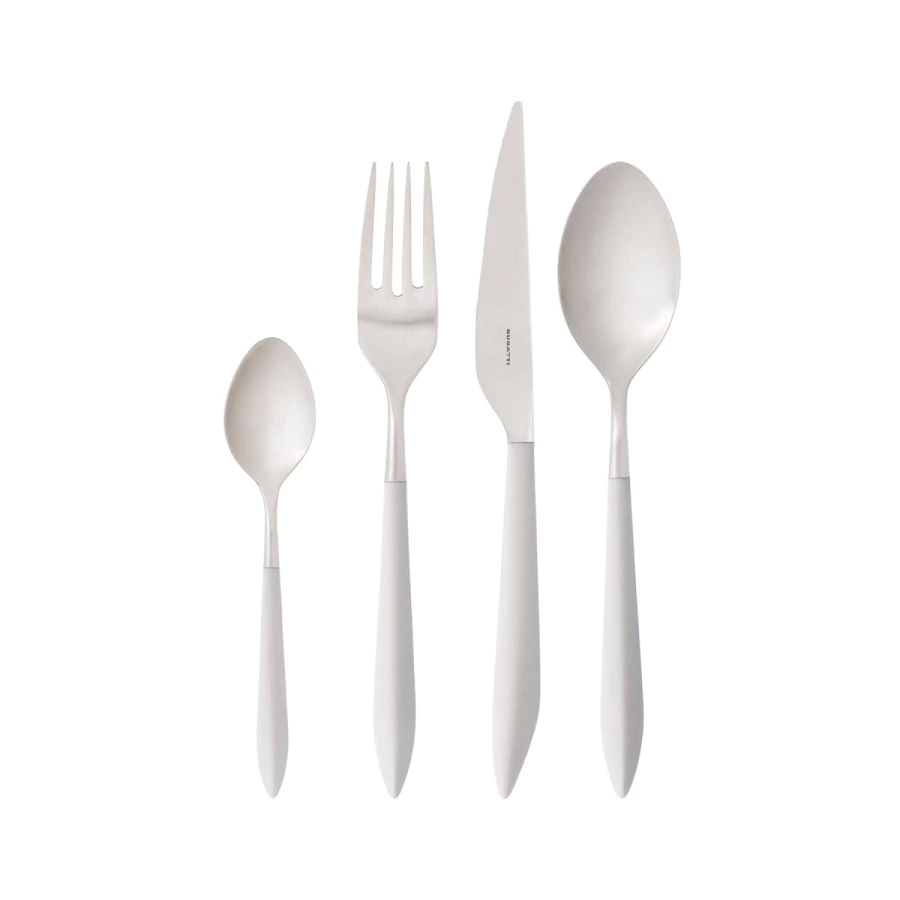 Набор столовых приборов Bugatti Ares на 6 персон 24 предмета, сталь нержавеющая, слоновая кость, п/к