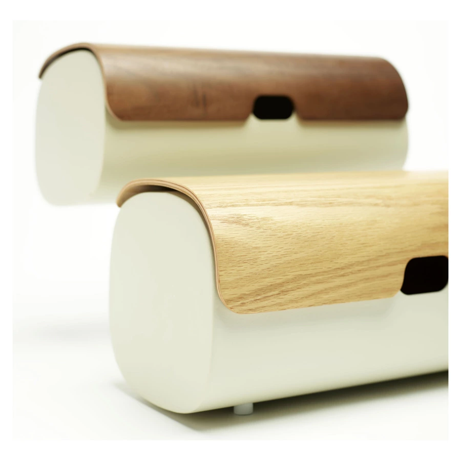 Хлебница Legnoart Clibano 40х20,5х17,5 см, крышка из дуба, металл