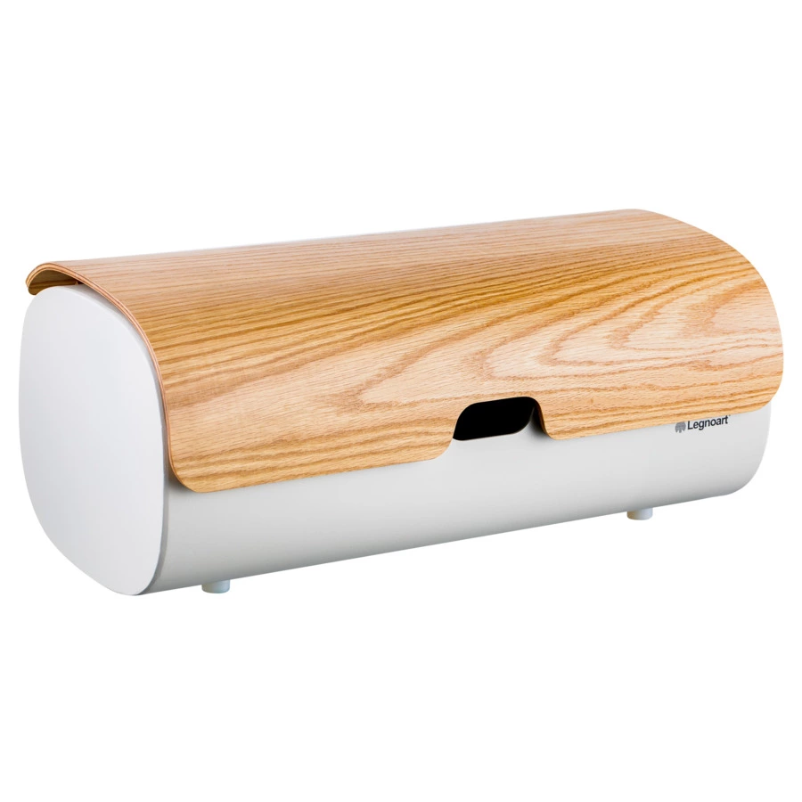 Хлебница Legnoart Clibano 40х20,5х17,5 см, крышка из дуба, металл