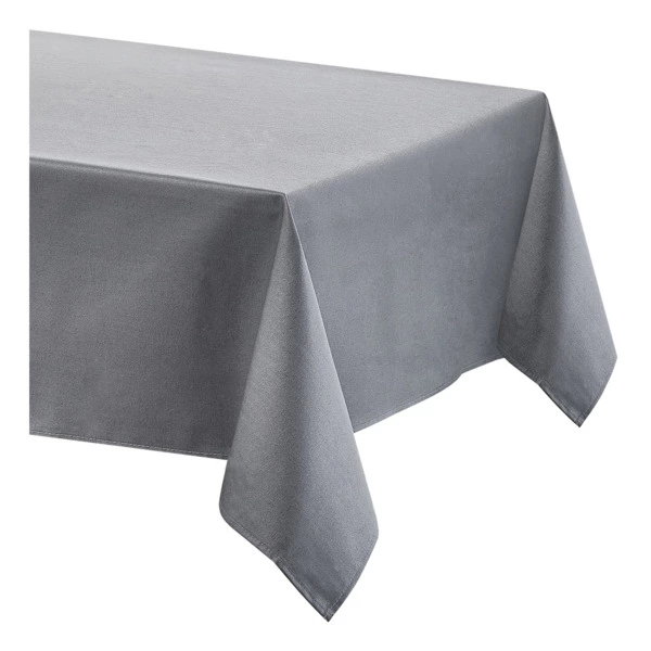 Скатерть Atenas Лино 180х180 см, водоотталкивающее покрытие, серая