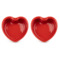 Набор форм для запекания фигурных Peugeot Сердце 2 шт, керамика, красный