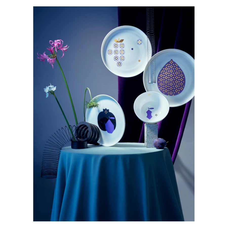 Сервиз столовый Shirokov Волшебные фрукты на 4 персоны 12 предметов, костяной фарфор, п/к