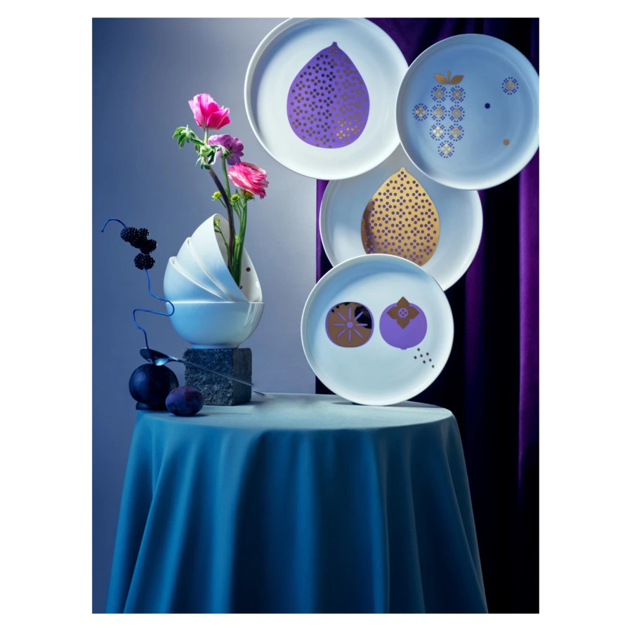 Сервиз столовый Shirokov Волшебные фрукты на 4 персоны 12 предметов, костяной фарфор, п/к